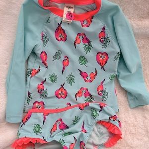 18 M OshKosh Rash Guard Swimsuit